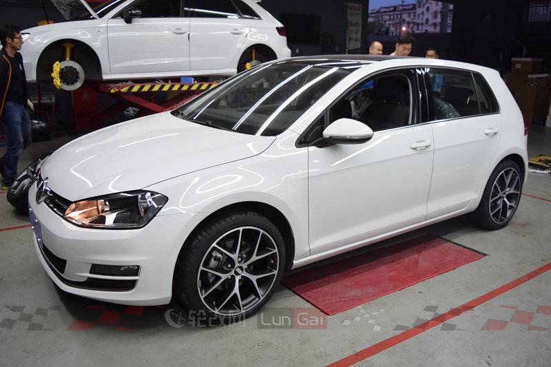 高尔夫7.5r-line17寸轮毂改装案例,高尔夫改装19寸bbs轮毂