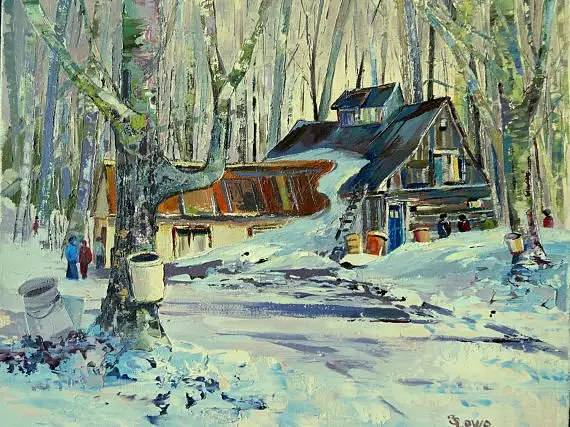 美国画家詹姆斯雷诺兹风景油画,伊万特利法恩油画作品