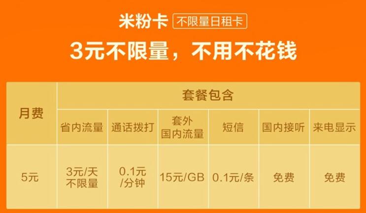 小米米粉卡无限流量卡,小米米粉卡怎么充值