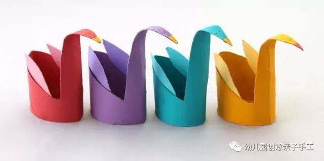 矮卷纸筒废物利用手工幼儿园,用卷筒纸儿童手工作品废物利用