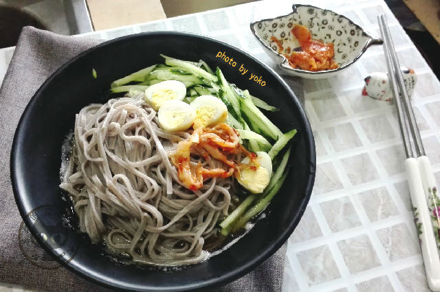 韩式麻酱荞麦面,韩式酸冷荞麦面