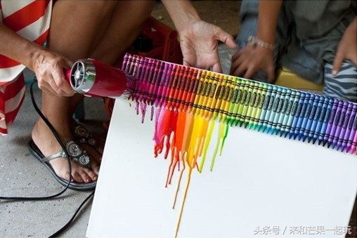 滴流画儿童,儿童绘画创意蜡笔涂色