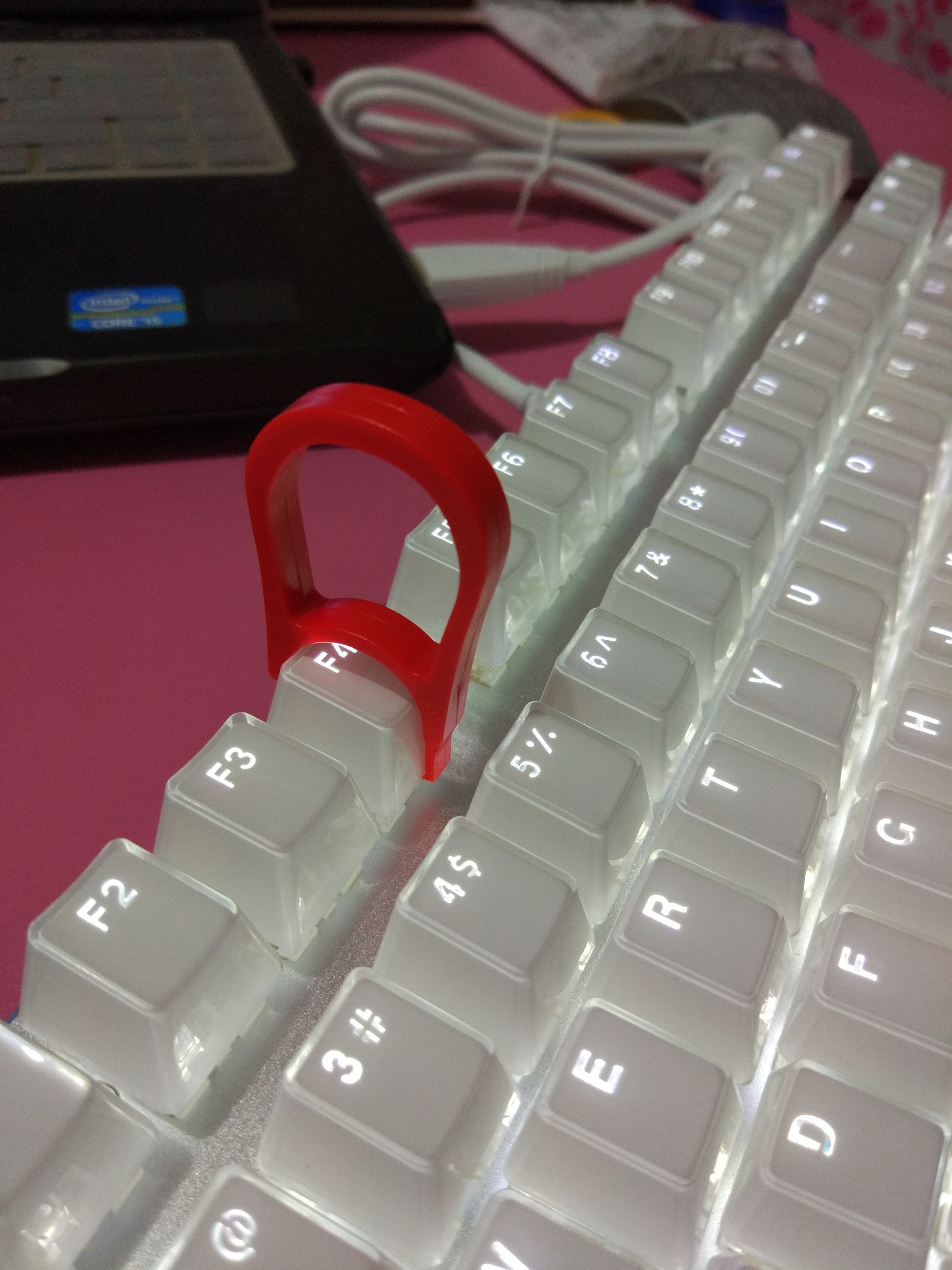 雷柏v500键盘按一下有两下反应,雷柏机械键盘v500合金版87键