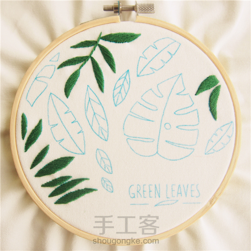 盛夏季,为你心爱的小物上绣上一片嫩绿