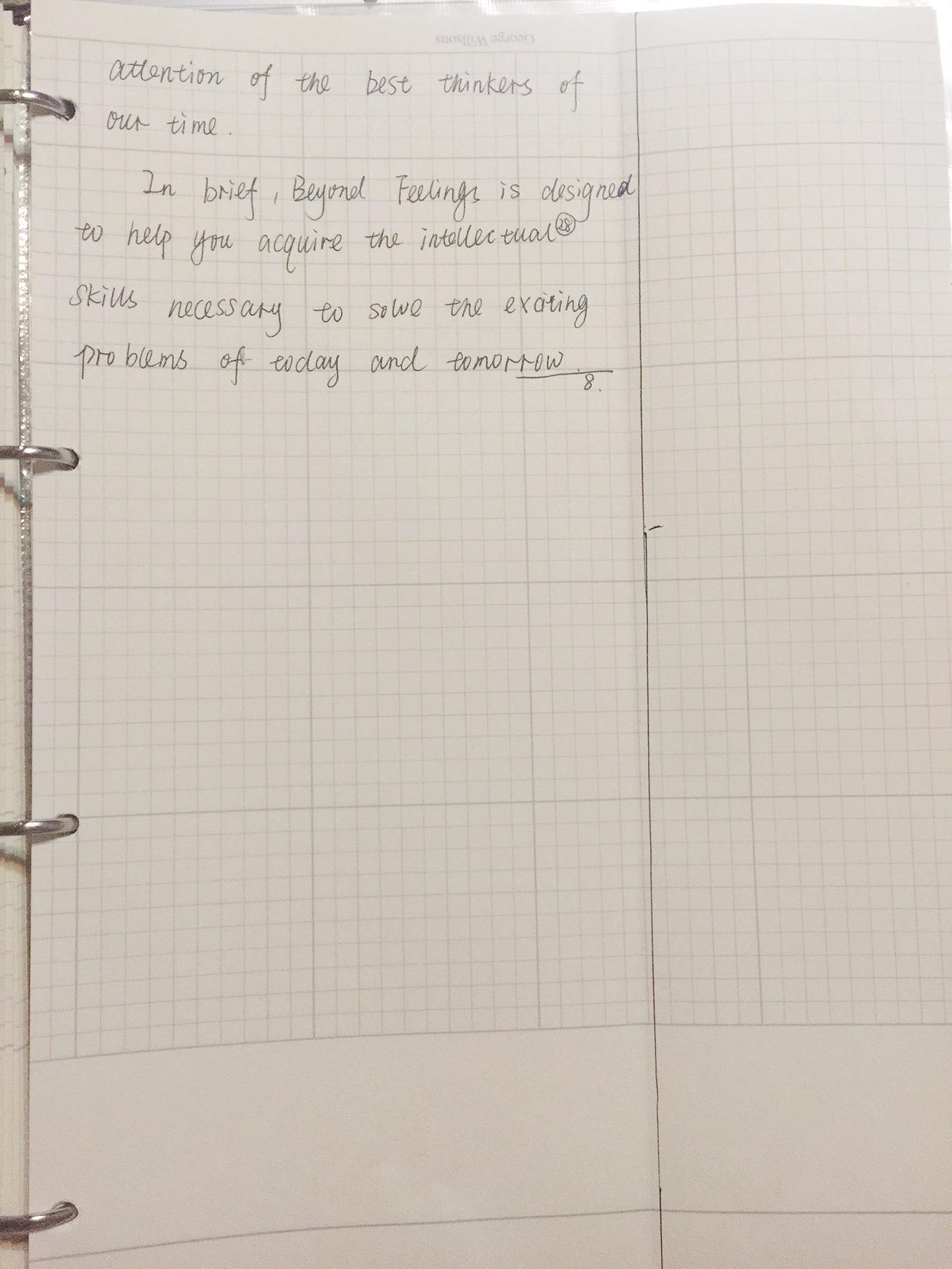 我决定手抄一本书，名叫Beyond Feelings