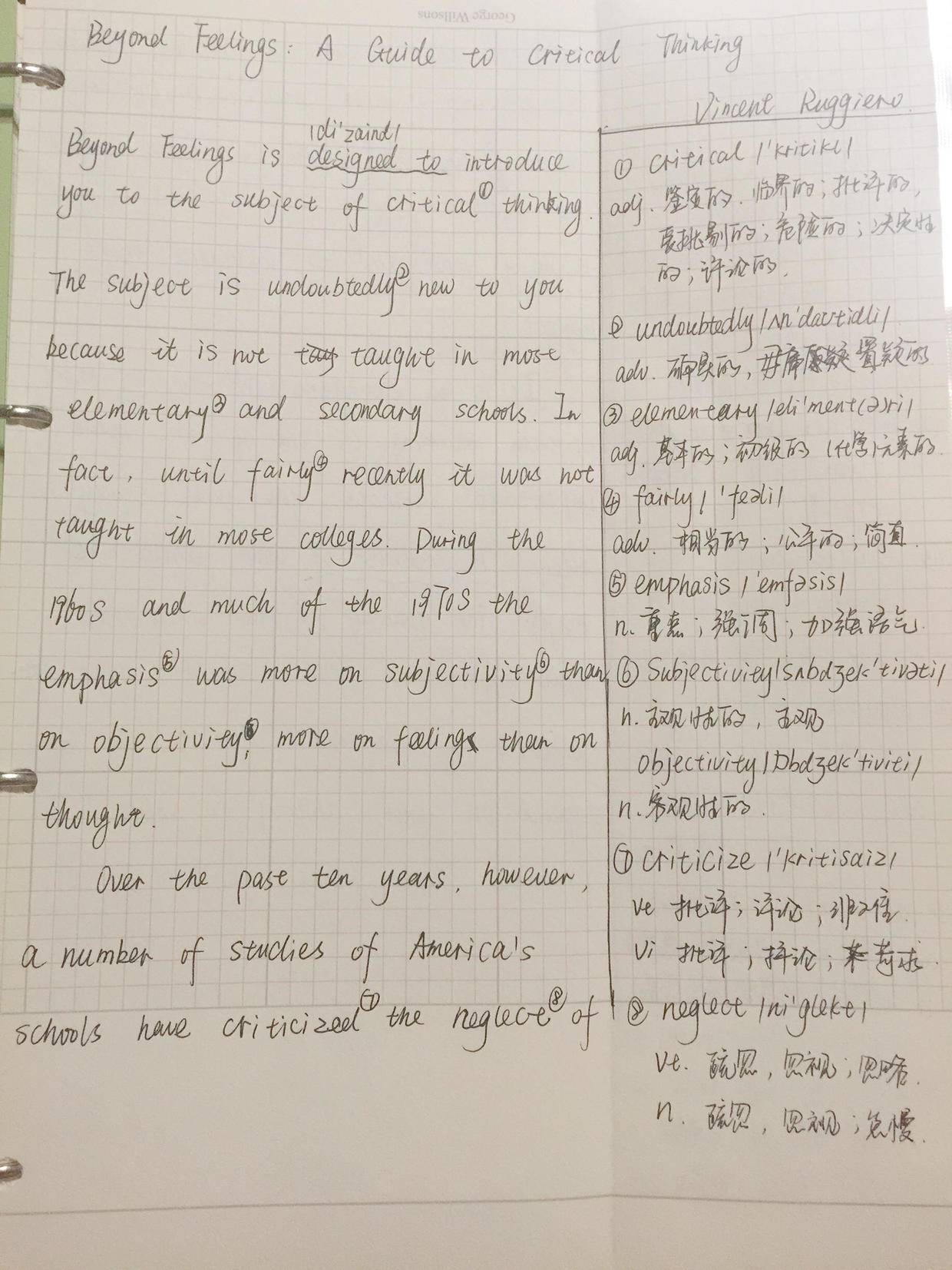 我决定手抄一本书，名叫Beyond Feelings