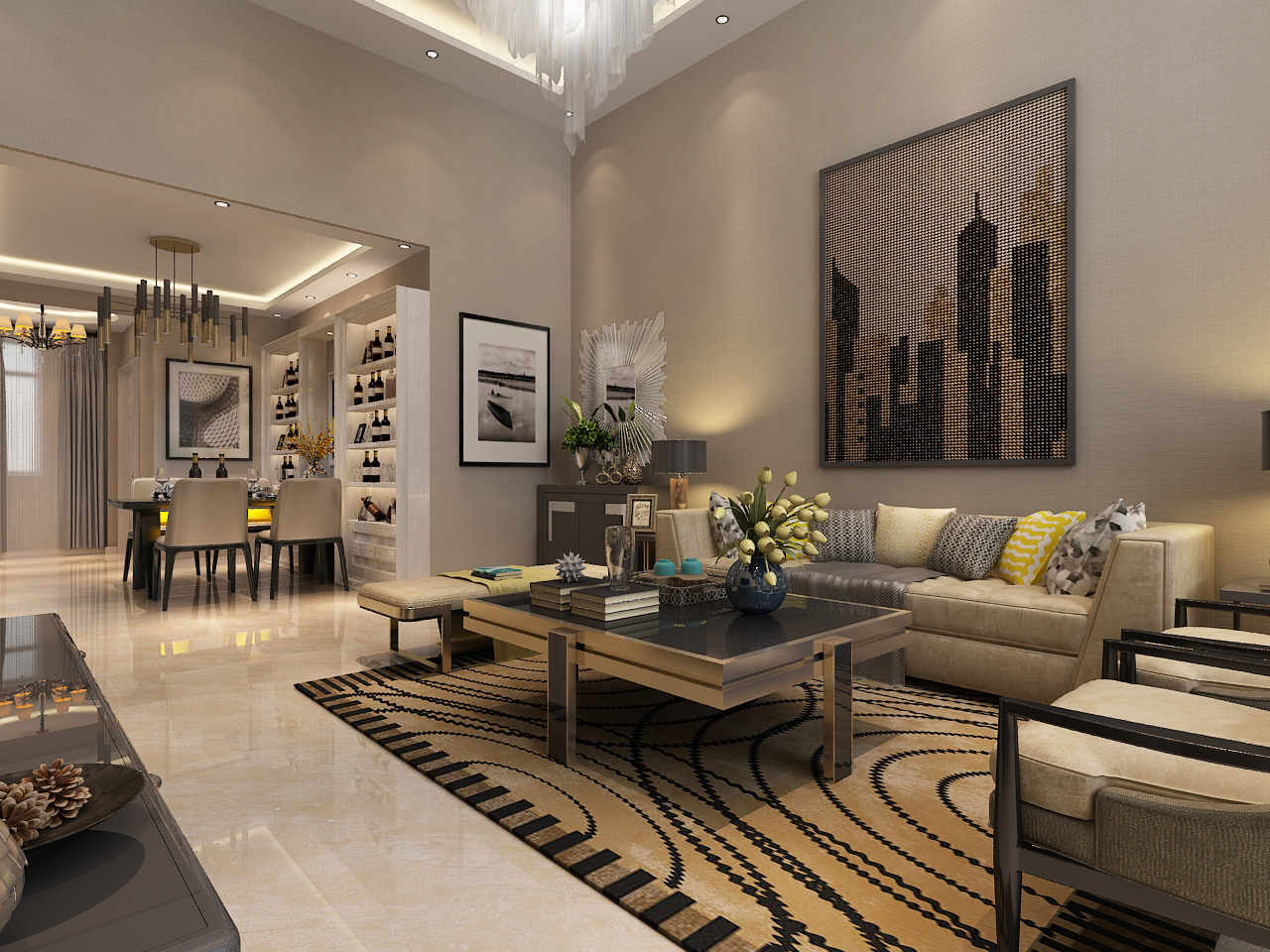 沈阳方林装饰效果图,沈阳方林装修风格图