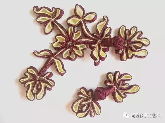 手工盘扣最简单版,用布做盘扣慢动作教程