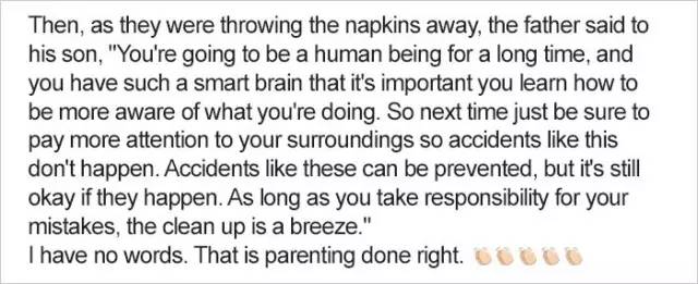 面对被儿子弄得到处都是的沙冰，这个父亲的做法值得每个父母深思