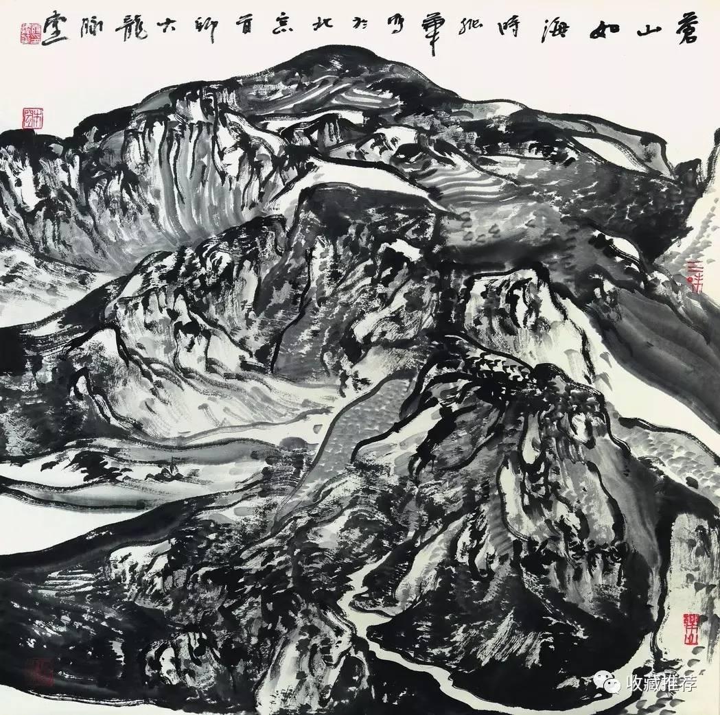 著名画家时振华与他的山水画