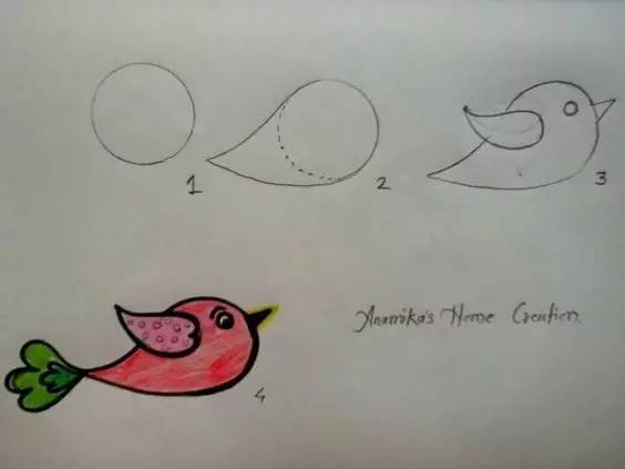 椭圆和圆形能画成什么小动物,儿童简笔画画一些可爱的小东西