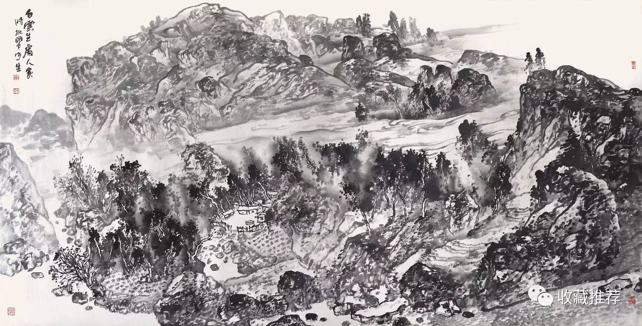 著名画家时振华与他的山水画