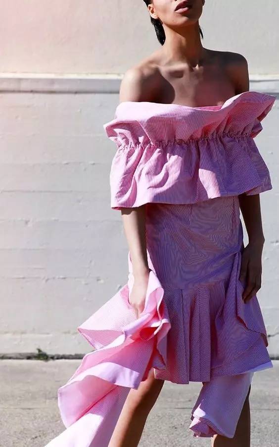 夏季仙女一字肩,一字肩夏季仙女