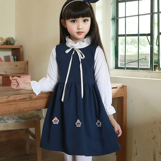 女童连衣裙夏装新款洋气中大童,童装女童秋冬最新款连衣裙