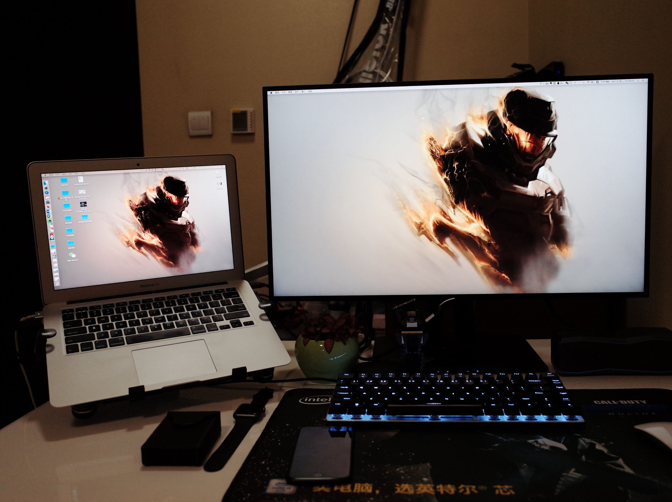 当笔记本*党**一直以为mac就是机制的时候，一定是忽略了显示器还有这样一种打开方式，外挂显示器的完整体验