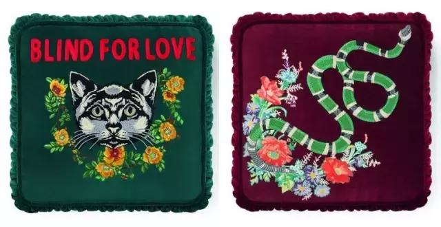 gucci图案抱枕,听说gucci出了宠物系列的单品