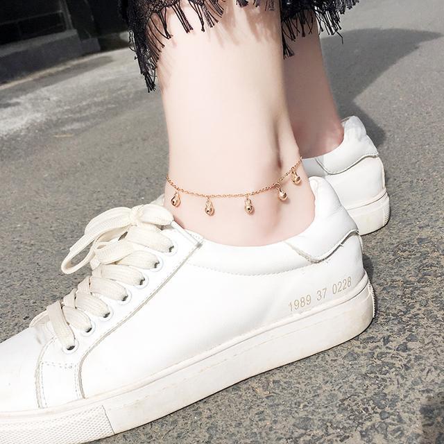 粗跟时尚百搭脚链,新时尚百搭爱心脚链