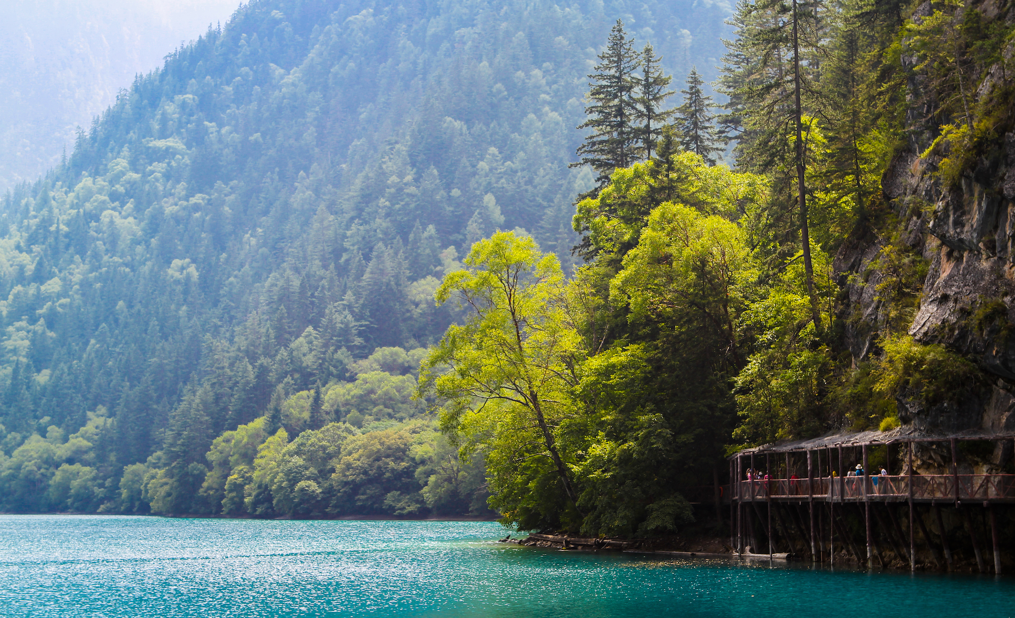 地震前的九寨沟美景,航拍地震前九寨沟所有景点