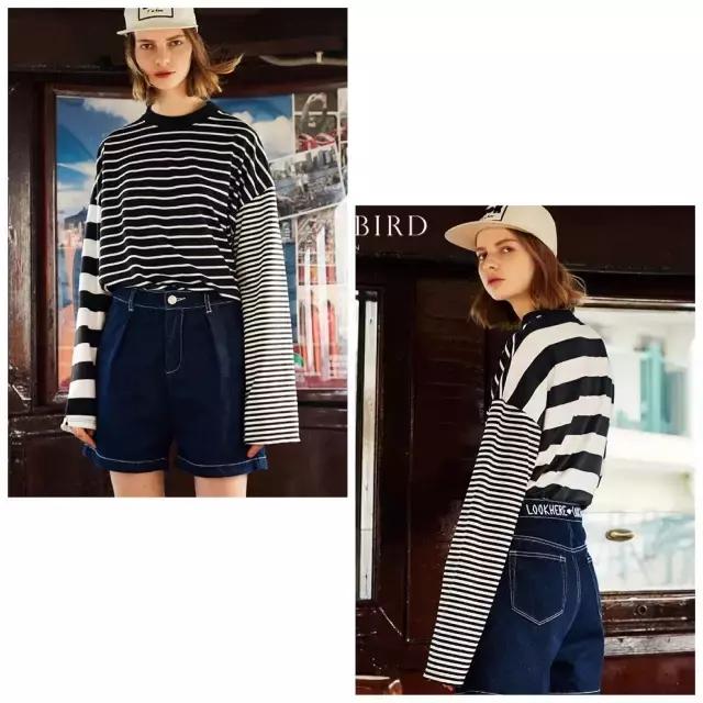 想要怎么穿都比别人瘦，只要一件条纹衫