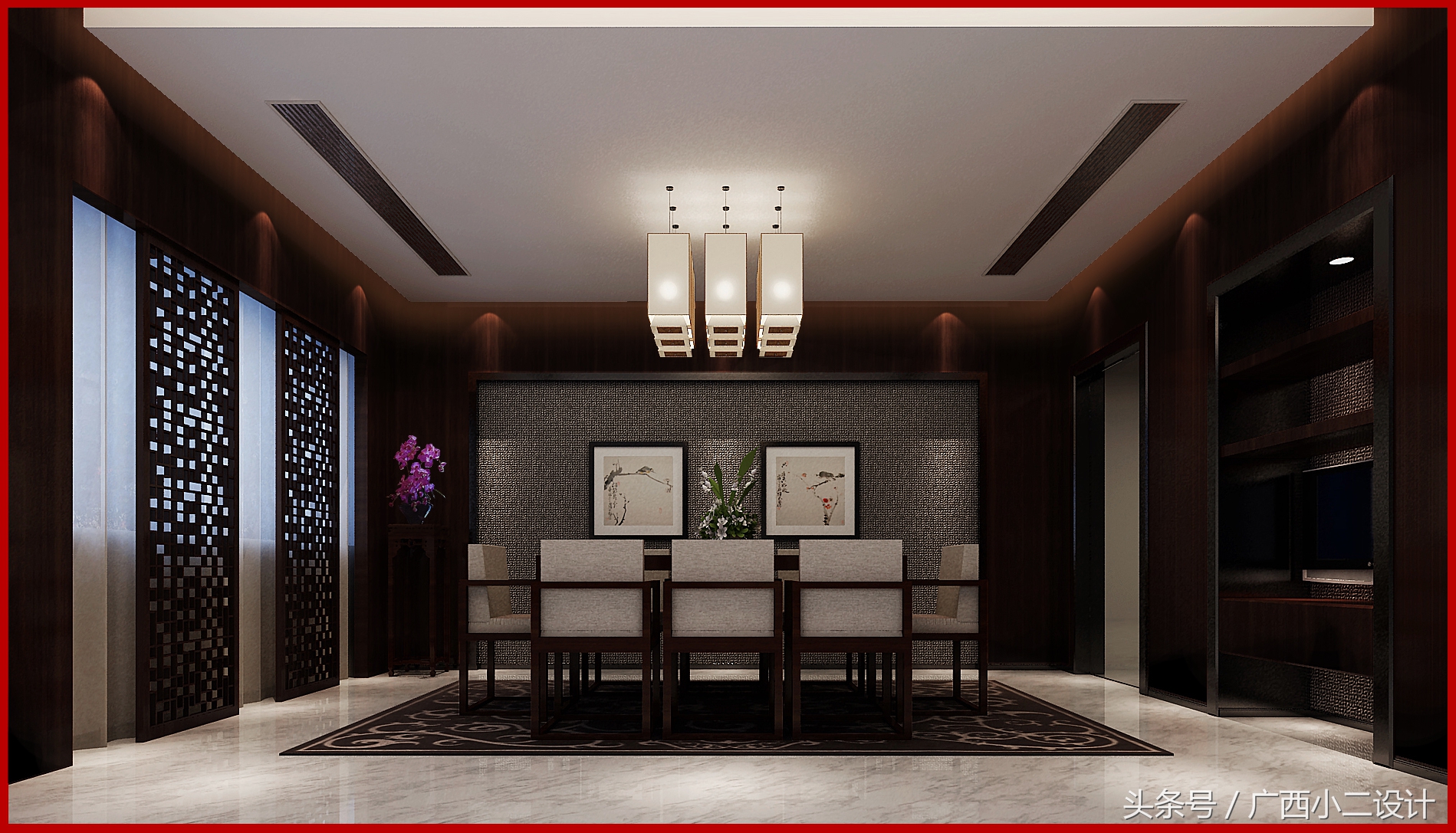 漂亮的中式客厅设计效果图,新中式风格客厅效果图