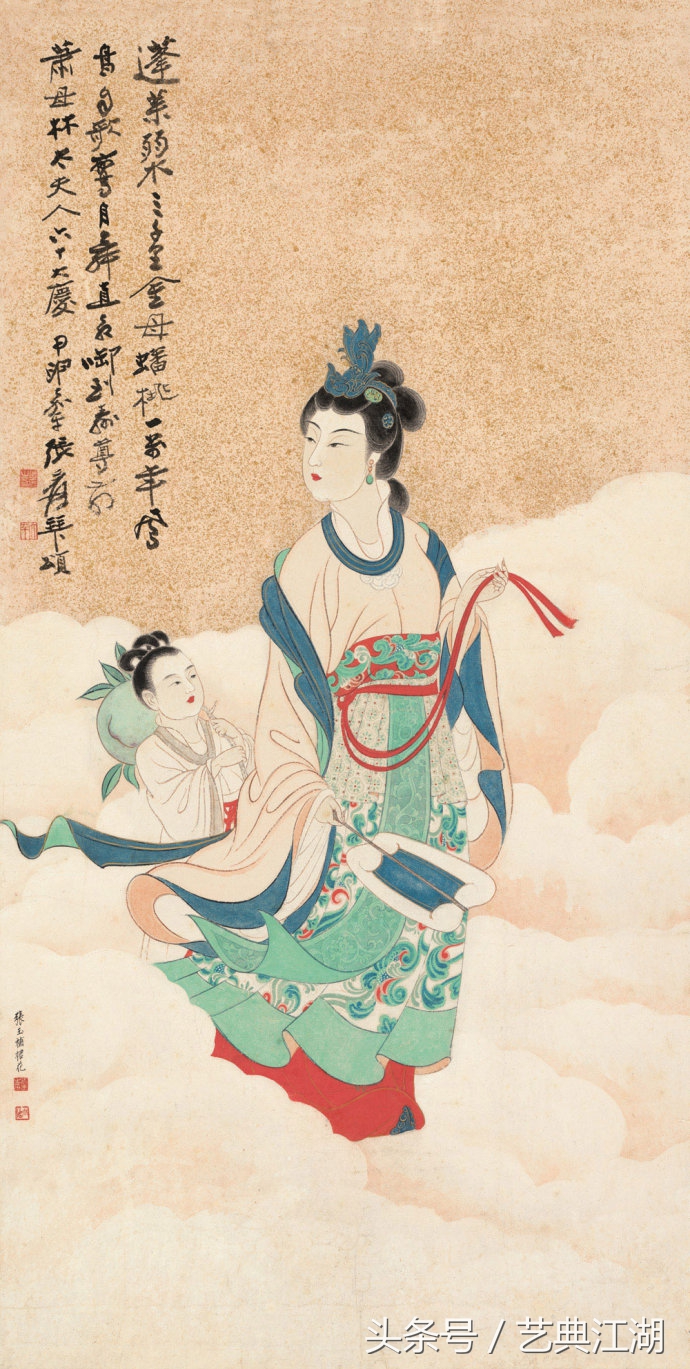 中国历代绘画大师长卷经典仕女图,国画大师的仕女图精品