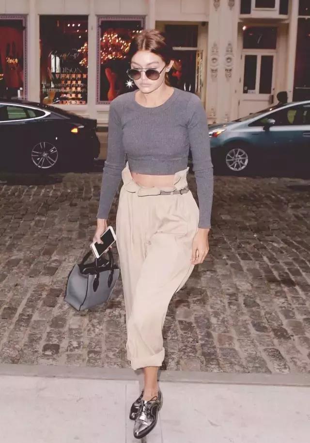 高腰裤不显肉肉,小个子显高高腰裤裙