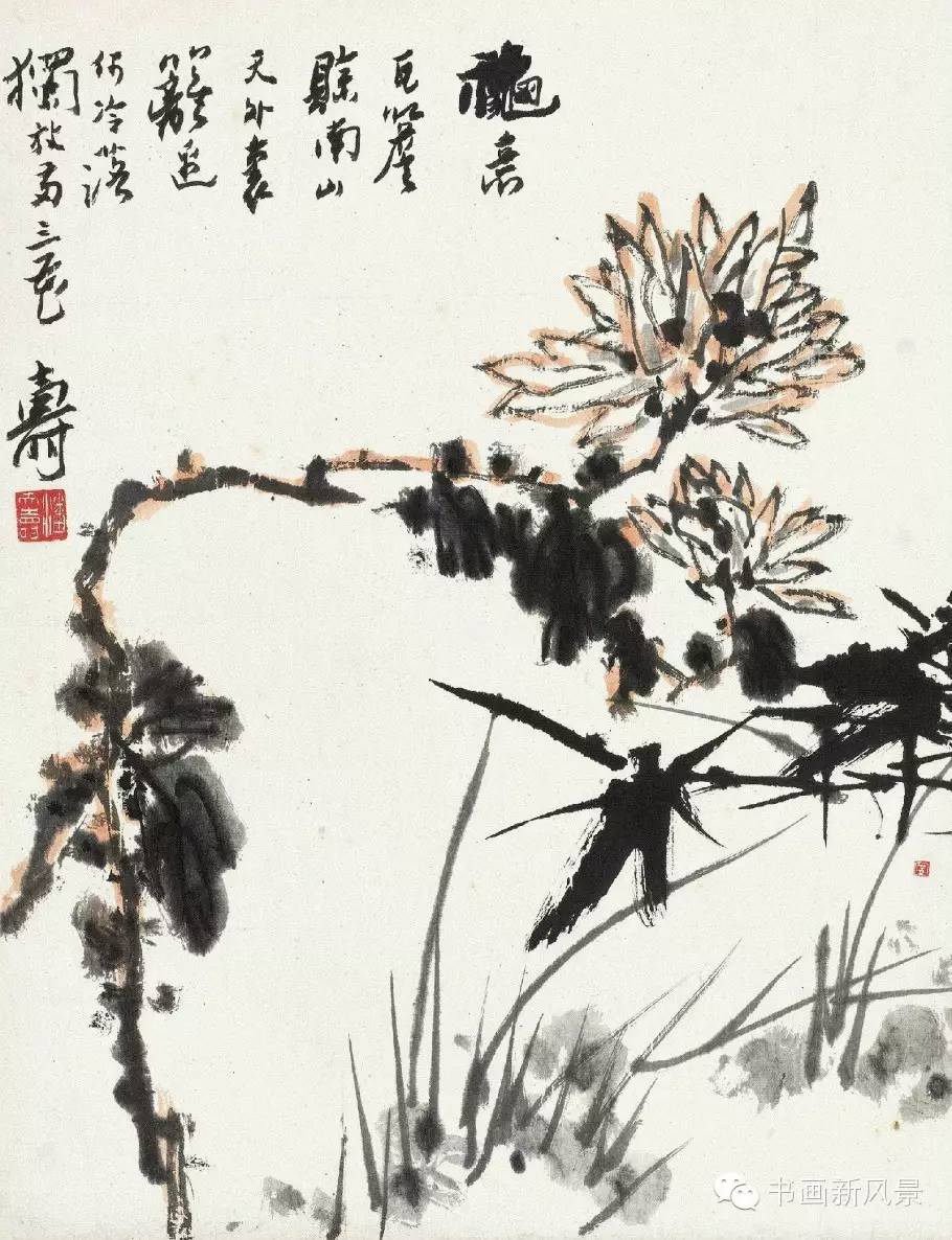 潘天寿画菊,潘天寿画100幅