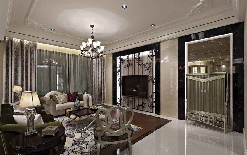 奢华欧式装修金碧辉煌如皇宫,华丽端庄的欧式风格150平米豪宅