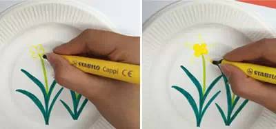 一次性纸盘梅兰竹菊,幼儿纸盘手工梅兰竹菊