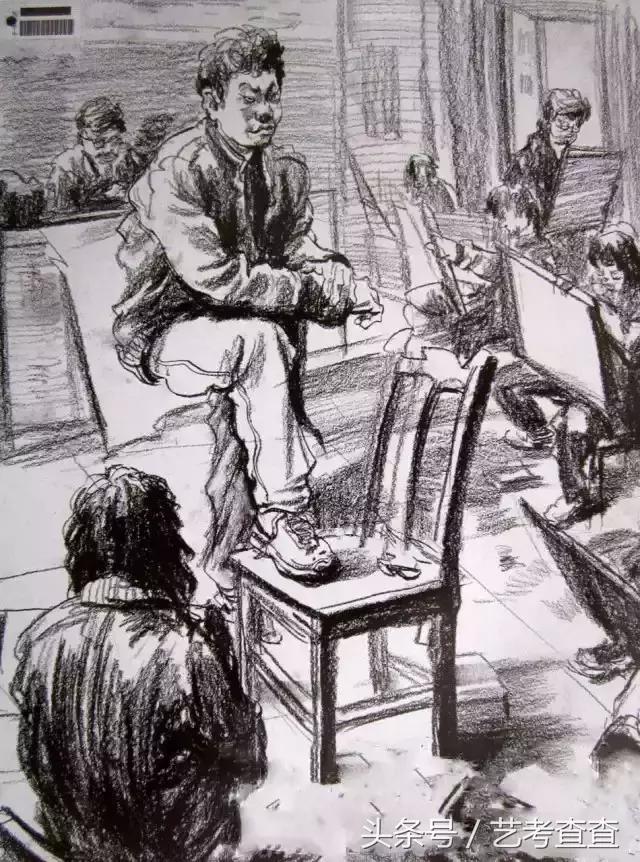 艺术高考素描速写色彩标准,中央美术学院素描静物高分卷