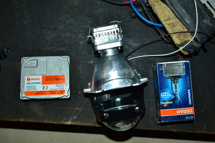 北极星车灯改造,北极星改灯图片