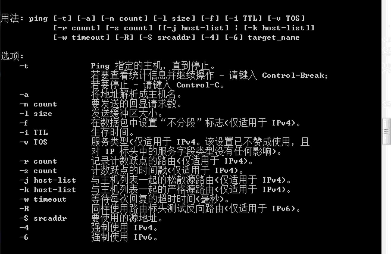 常用网络命令ping命令详解,ping测试网络的常用命令