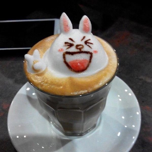 艺术咖啡拉花作品,咖啡拉花简单作品