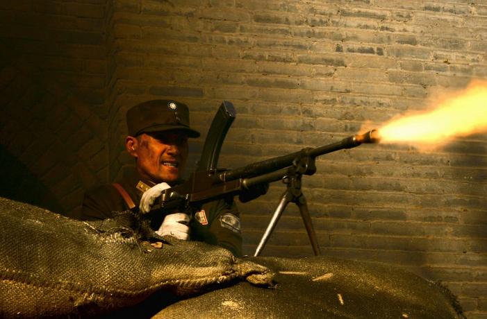 重型马克沁重机枪,一战缴获mg08马克沁重机枪老照片