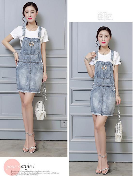韩版牛仔背带裙的唯美格调，让你尽显女性之美