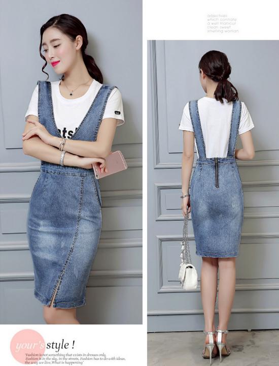 韩版牛仔背带裙的唯美格调，让你尽显女性之美