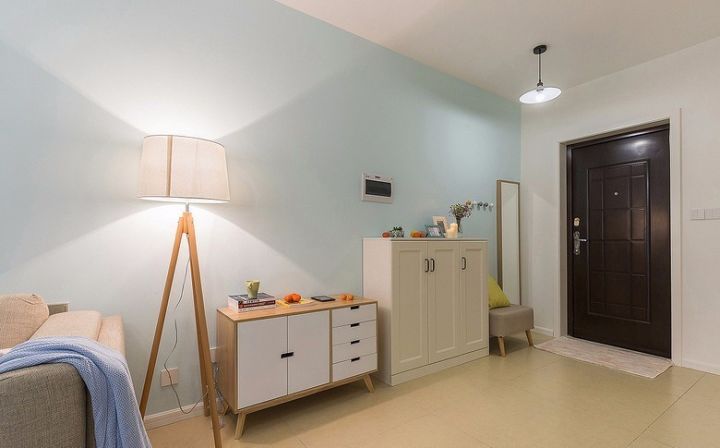 120平现代简约暖色系,120现代简约风三居室图片