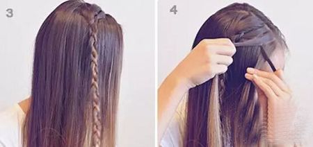 春日出游直发发型,春日直发扎发