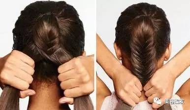 鱼骨辫编发步骤图解教程,鱼骨辫向内编的编发教程