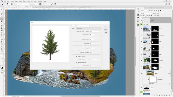 ps风景合成教程,ps小清新海边风格调色教程