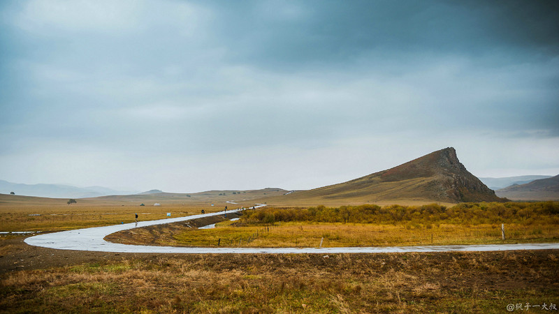 草原金秋美景图片,蓝天白云大草原的美图