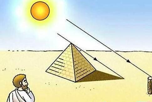 古希腊测量金字塔的方法,金字塔的高度如何来巧妙测量