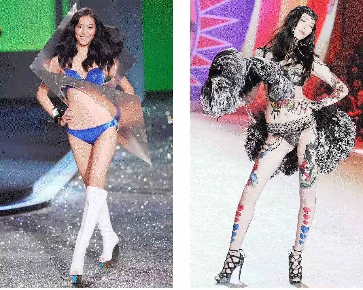 维密刘雯何穗高清图片,维密超模刘雯何穗