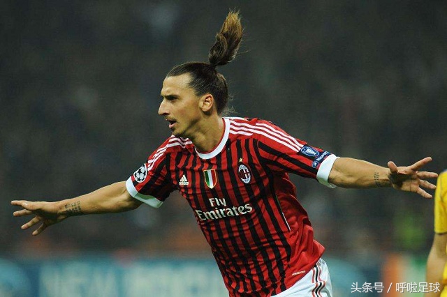 伊布和贝克汉姆ac米兰,长发足球球星