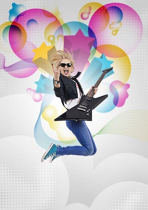 王者荣耀华丽摇滚海报,孤独摇滚演出宣传海报