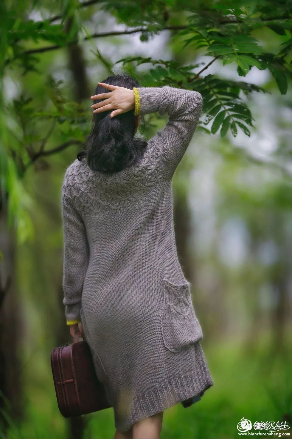 宽松的棒针开衫大衣外套编织教程,大衣配羊毛开衫