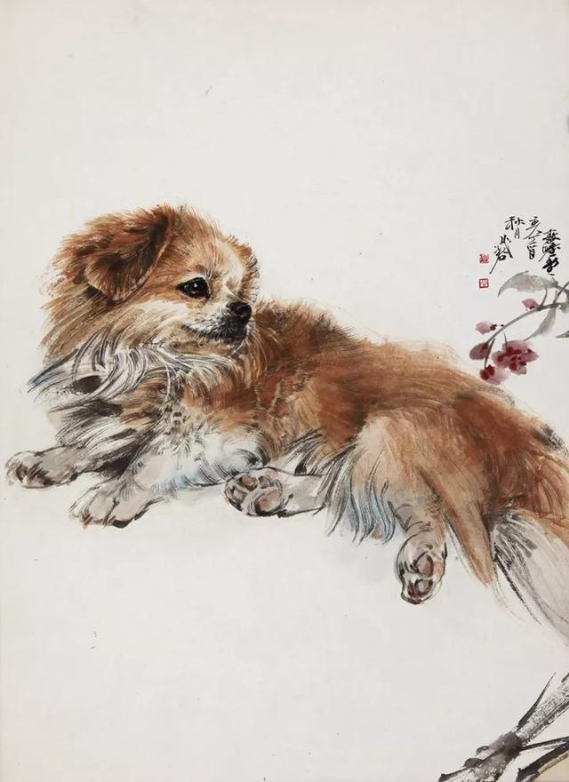 画十二生肖里的狗,晁谷画猫