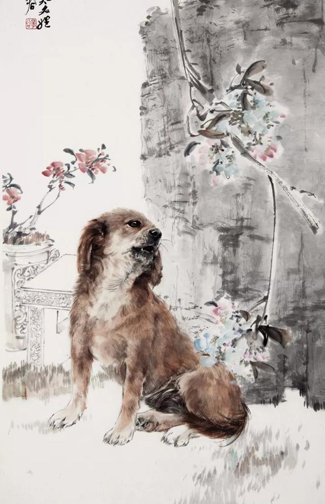 画十二生肖里的狗,晁谷画猫