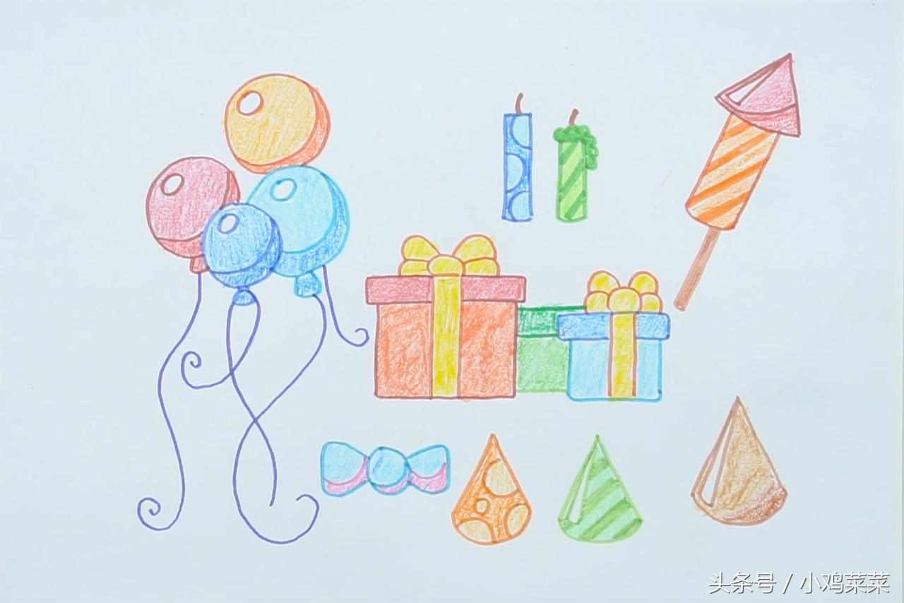 圣诞礼物小人简笔画,圣诞节礼物简笔画大全