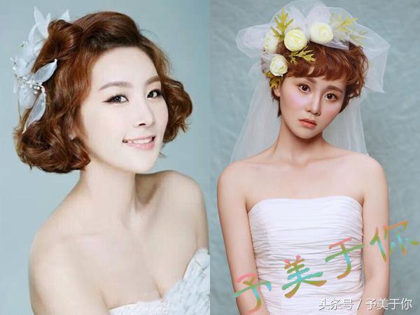 短发新娘仙气造型,最近很火的新娘发型短发